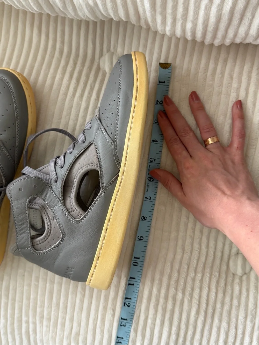 Dolce & Gabbana Gray Cut-Out Leather Sneakers Made in Italy